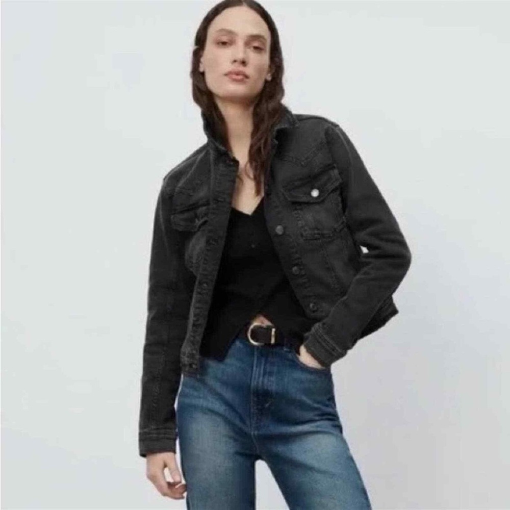 Zara Women's Black Denim Jacket